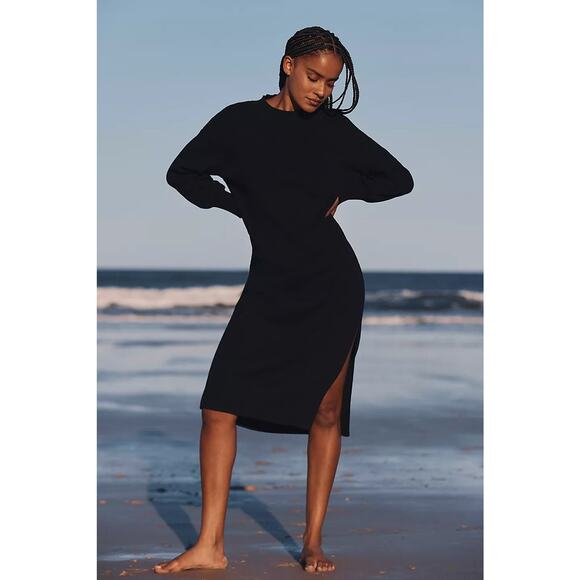 Free People Hatteras Sweater Midi - Xs Black - Picture 1 of 3